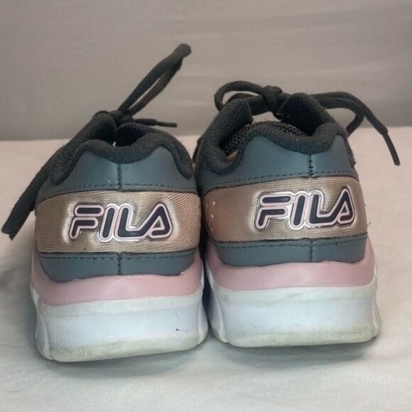 Fila Gray Pink Superstride Memory Foam Sneakers Girls 1 - Picture 4 of 11
